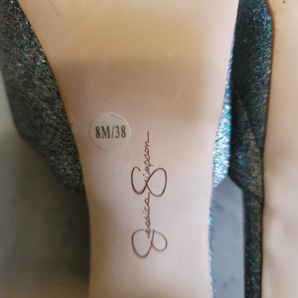 Jessica Simpson Beeya Platform Heels, Glitter, Size 8M/38, very good condition - Picture 4 of 6